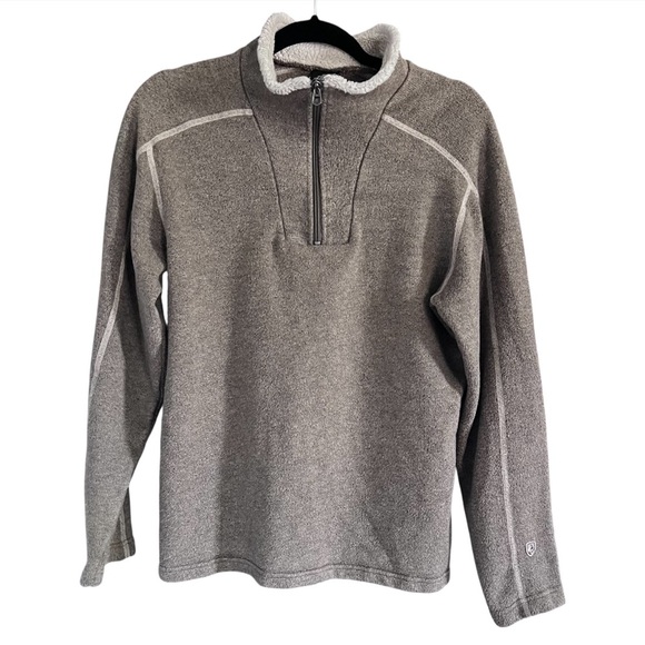 Kuhl Women’s Alfpaca Quarter Zip Fleece in Tan Size Medium - Picture 1 of 14